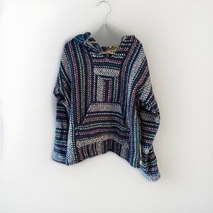 Baja Joe Vintage 90s Grunge Granola Cable Knit hoodie Large